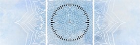 Kép - Téli mandala (órával) (90x30 cm)