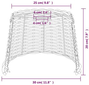 fehér fonott mennyezeti lámpaernyő Ø30 x 20 cm