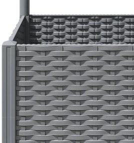világosszürke PP rácsos kerti ültetőláda 120 x 40 x 136 cm