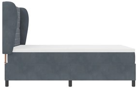 Boxspring Ágy Matrac Káprázatos Szürke 140x190 cm Velúr