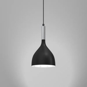Csillár zsinóron NOAK 1xE27/15W/230V fekete/króm