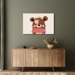 Kép - Teddy maci piros sállal (90x60 cm)