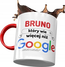 Piros Bögre Bruno Férj Kolléga Ajándék Nyomtatott Fotóval