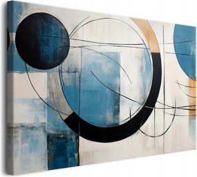 Absztrakt vászonkép a nappaliba Geometrikus kör figurák 80x120