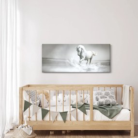 Kép - Fehér ló (120x50 cm)