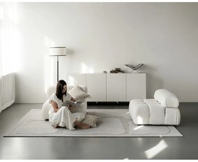 Világosszürke gyapjú szőnyeg 200x300 cm Morphic Organica – Agnella