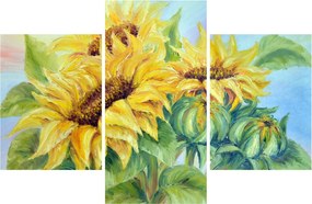 Virágzó napraforgó képe (90x60 cm)
