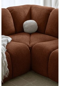 Terrakotta színű sarokkanapé (bal oldali-L alakú) Shell – Miuform