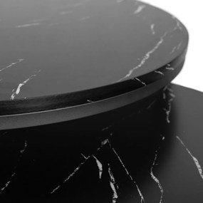 Dohányzóasztal szett fekete márvány színben. MAURO MAX