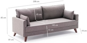 3 személyes kanapé Bella Sofa For 3 Pr - Barna