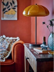 Okkersárga asztali lámpa üveg búrával (magasság 46,5 cm) Kinoko – Bloomingville