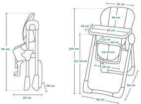 Lionelo - Gyermek étkezőszék ZANNA bézs