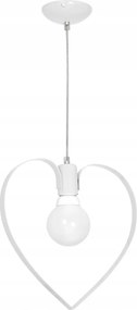 Lámpa fehér fém szív E27 Amore Eko-light