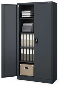 Fém iratszekrény JAN, 900 x 1850 x 400 mm, antracit