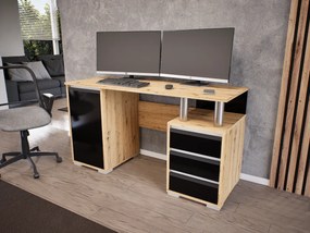 Somnia Nagy íróasztal (Artisan-Magasfényű Fekete) modern