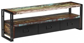 tömör újrahasznosított fa TV-szekrény 120 x 30 x 40 cm