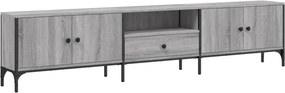 vidaXL szürke sonoma színű szerelt fa TV-szekrény fiókkal 200x25x44 cm