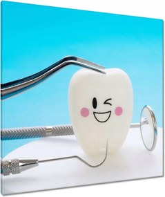 Vászonkép 90x90 Mosolygó fog