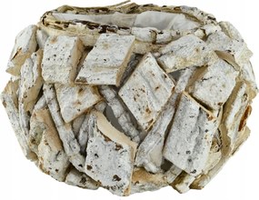 Virágtartó fedél kerek fa fehér 12/17 cm Vipolimex