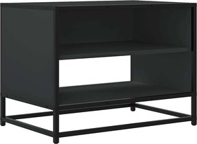 vidaXL fekete szerelt fa és fém TV-szekrény 61x40x46 cm