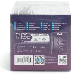 Aigostar - LED Kültéri karácsonyi fényfüzér 600xLED/8 világítási mód 18m IP44 hideg fehér