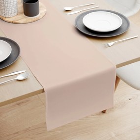 Goldea dekoratív asztali futó rongo deluxe - bézs, szatén fényű 20x160 cm
