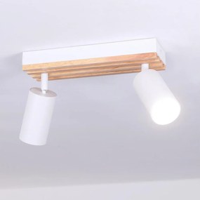 Brilagi - Irányítható spotlámpa SELE WOOD ACOUSTIC 2xGU10/30W/230V fehér/fa