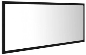 fekete akril LED-es fürdőszobai tükör 100x8,5x37 cm