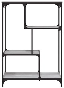 szürke sonoma szerelt fa és acél könyvespolc 81x36x115 cm