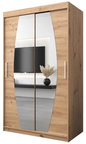Ruhásszekrény 120 cm Eclipse (artisan tölgy + artisan tölgy). 1063395
