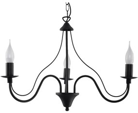 Csillár láncon MINERWA 3 3xE14/40W/230V fekete