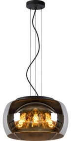 Lucide 45401/40/65 - Csillár zsinóron OLIVIA 3xE27/40W/230V átm. 40 cm fekete