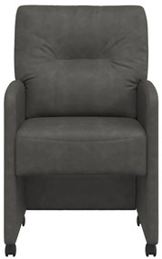 Kerekes Étkező Székek 2 pcs Fekete 57 x 67 x 95 cm Műbőr