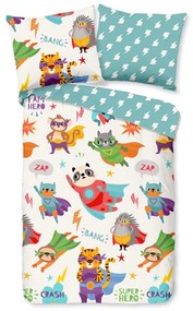 Pamut gyerek ágyneműhuzat babaágyhoz 120x150 cm Superhero – Good Morning