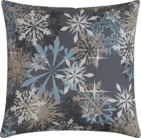 SNOWFLAKE kékesszürke mikroszálas párnahuzat 45x45 cm