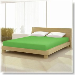 Pamut elasthan de luxe lime zöld színű gumis lepedő 120/130x200/220 cm-es matracra