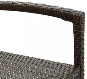 2 db barna polyrattan bárszék