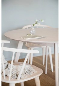 Kerek étkezőasztal tölgyfa dekoros asztallappal 115x115 cm Yumi - Rowico