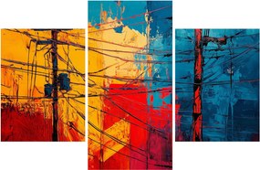 Kép - Absztrakt elektromos vezetékek (90x60 cm)