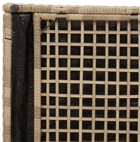 tárolódoboz Bézs és krém fehér Rattan hatású, poliészter párnával