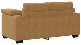 barna bársony loveseat kanapé 120 cm