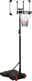 vidaXL átlátszó polikarbonát kosárlabdaállvány 216-250 cm