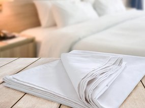 Pamut lepedő DELUXA 145x245 cm fehér
