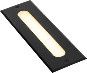 4 darabos modern fekete talajba süllyeszthető spotlámpa készlet 30 cm LED-del IP65 - Eline