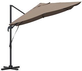 Cantilever Roma Napernyő Taupe és Fekete 352 x 251 x 260 cm