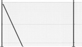 vidaXL Kerítésoszlop Szürke 50 x 1,4 m (16 x 16 mm-es háló)