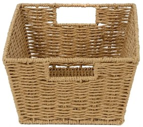 Compactor ETNA kézi kötésű kosár, 31 x 24 x 14 cm, bézs színű