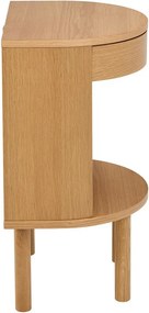 Világos natúr színű éjjeliszekrény tölgyfa dekorral Paron – Actona