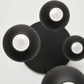 LED Csillár zsinóron MIDWAY 4xGU10/4,8W/230V fekete