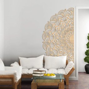 Modern, félig fából készült mandala falra | MENSIS